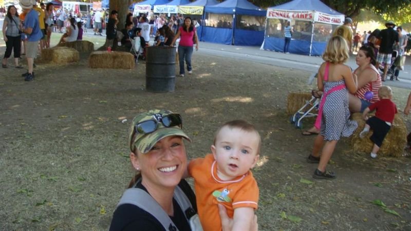 Mama and Trey Sitting in the Shade