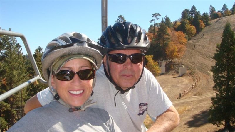 Jodi & Dad on Lift