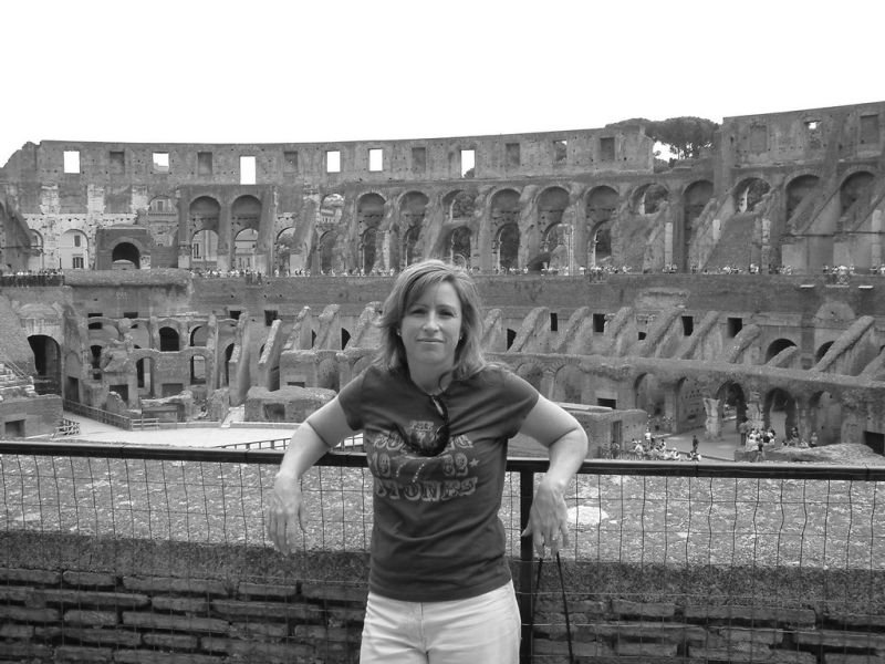Jodi in Coliseum (B&W)